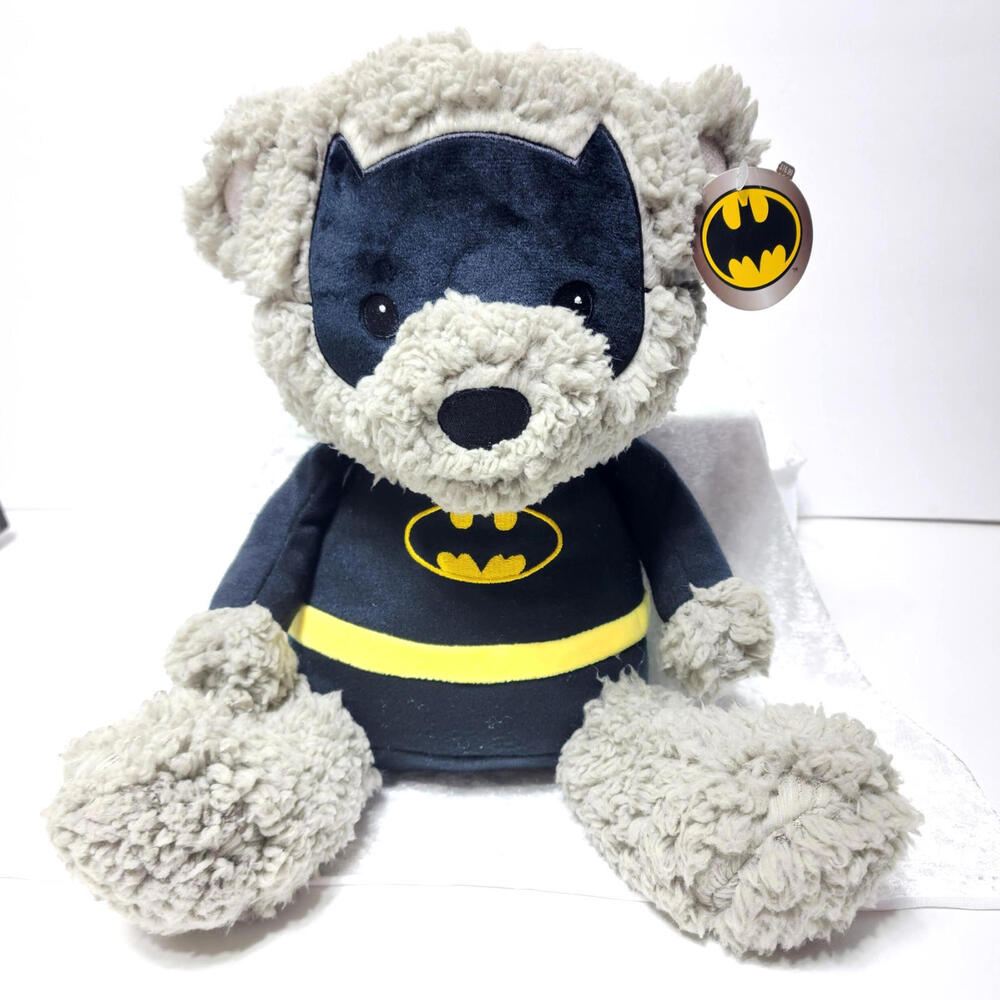 Hallmark BATMAN DC Comics Teddy Bear Plush Stuffed Animal Toy Gray
